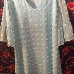 Elegant Light Blue Embroidered type Women's dress. Stunning blue color!